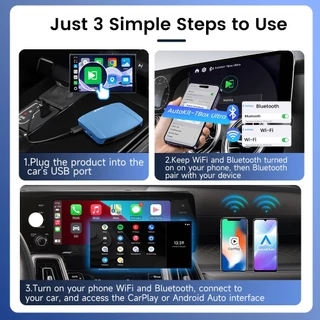 CarlinKit 2025 ใหม่ Android 15 Tbox-Ultra 8GB+128GB CarPlay Ai Box Wireless CarPlay Android Auto รองรับ Netflix YouTube