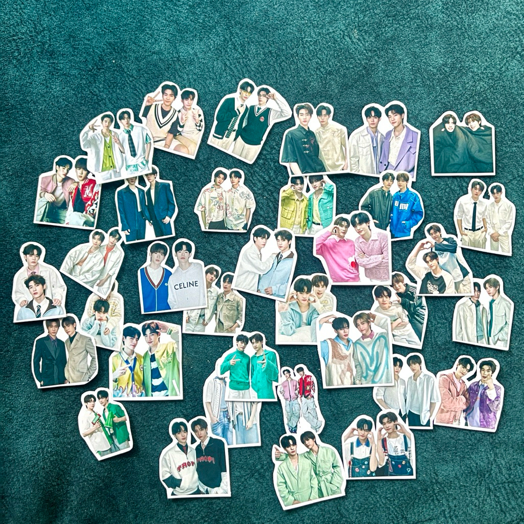 สติ้กเกอร์ไดคัทตี๋ตี๋ป๋อสีสวยกันน้ำ1เซตมี35ชิ้น