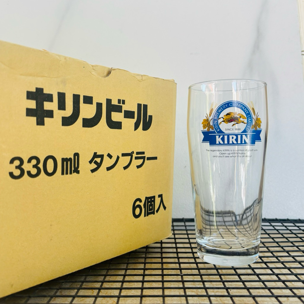 แก้วเบียร์คิริน KIRIN BEER GLASS ขนาด 330ml มือสอง จากญี่ปุ่น