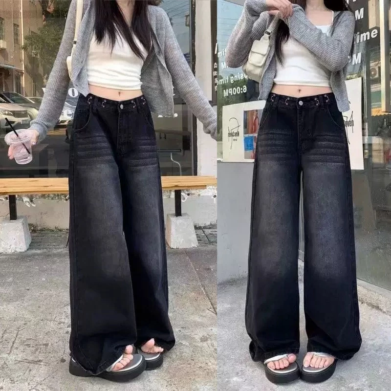 🔥 พร้อมส่ง 🔥 S-XL กางเกงยีนส์เอวสูง ขากระบอกใหญ่ วินเทจ ทรงสวย มีครบไซส์ กางเกงยีนส์ทรงกระบอกใหญ่ ย้อนยุควิเทจ