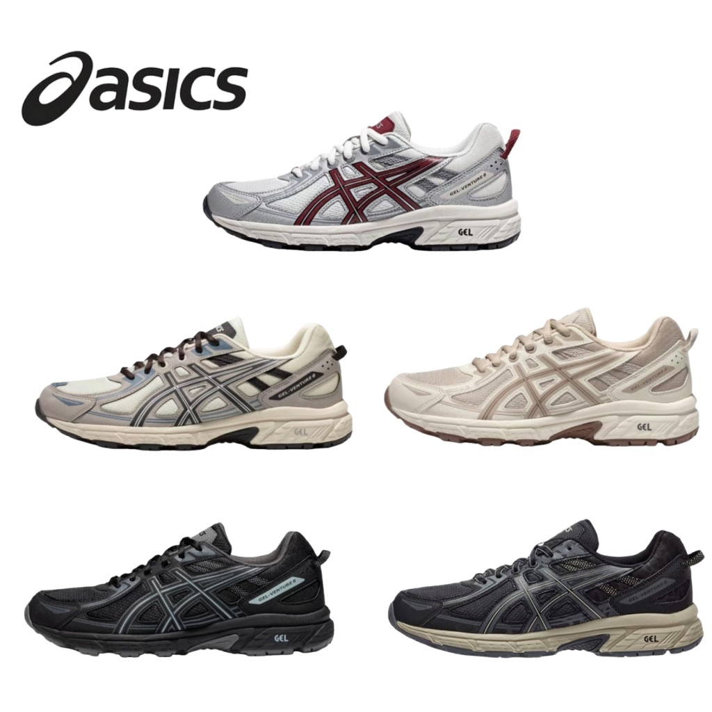 🛒ของแท้100%⭐ASICSGel-Venture 6สำหรับผู้ชายและผู้หญิงป้องกันลื่น