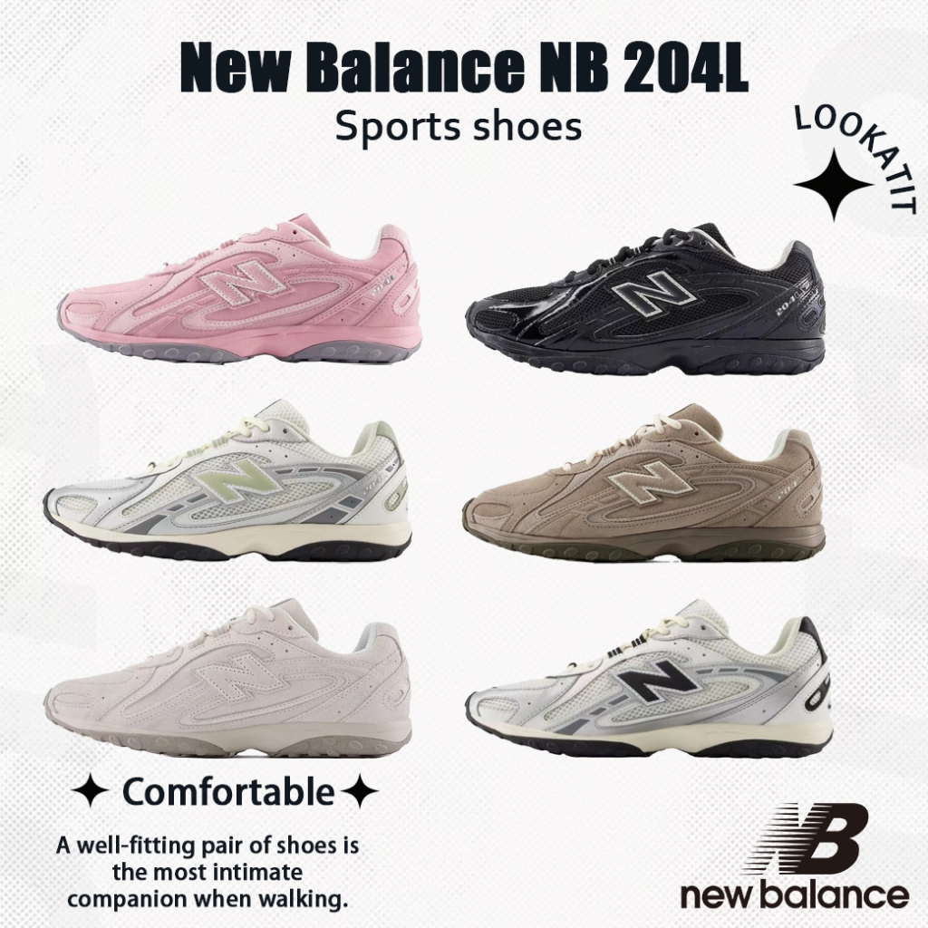 New Balance NB 204L รองเท้ากีฬา ของแท้ 100% สำหรับผู้ชายและผู้หญิง หลายสี