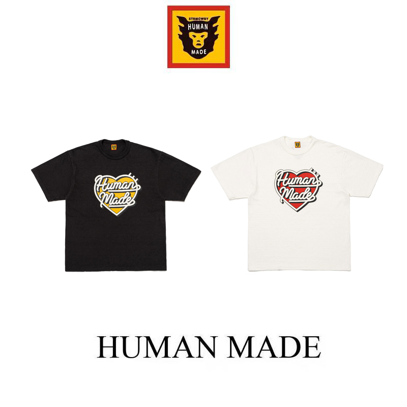 【Human Made】🇯🇵 พร้อมส่ง/ เสื้อ human made ลายหัวใจ จดหมาย ผ้าฝ้ายไผ่ แขนสั้น