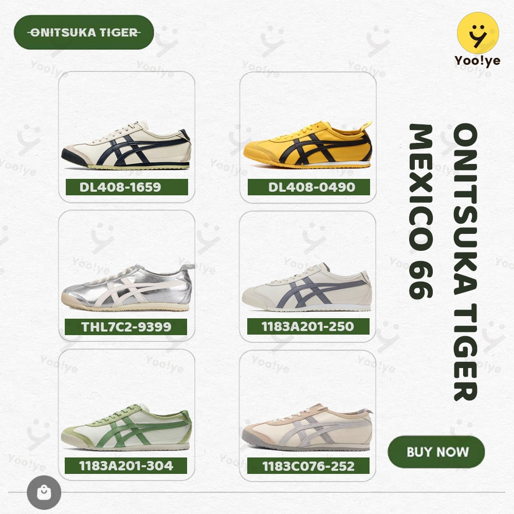 📌(🇰🇷 พรีออเดอร์)ของแท้💯 Onitsuka Tiger MEXICO 66 DL408-1659/DL408-0490/1183A201-250รองเท้าผ้าใบรองเท
