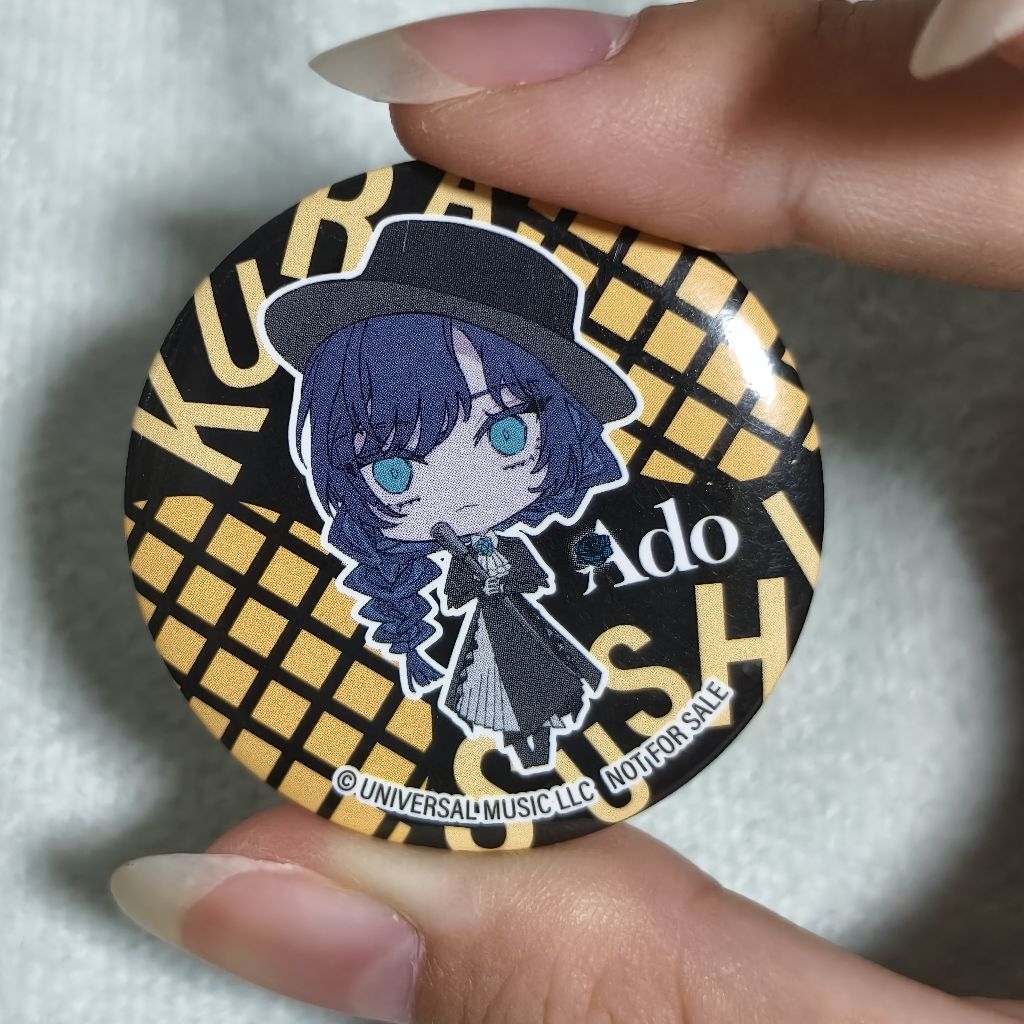 [พร้อมส่ง] Ado x Kura Sushi badge เข็มกลัด เอโดะ คอลเลปกับร้านซูชิ