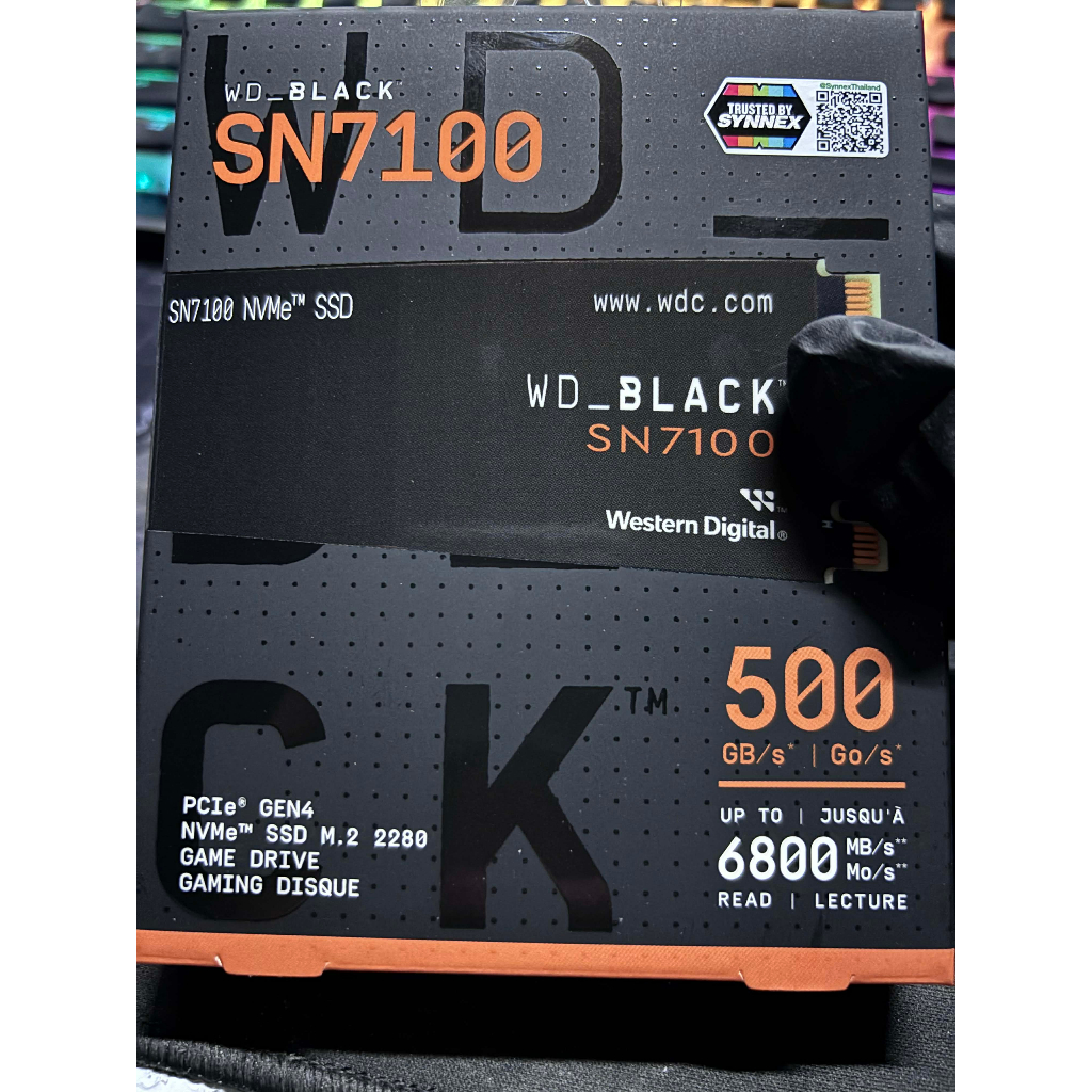 SSD M.2 (ของใหม่) 500GB WD BLACK SN7100 NVMe SSD - PCIe 4/NVMe M.2 2280 ประกัน5ปี