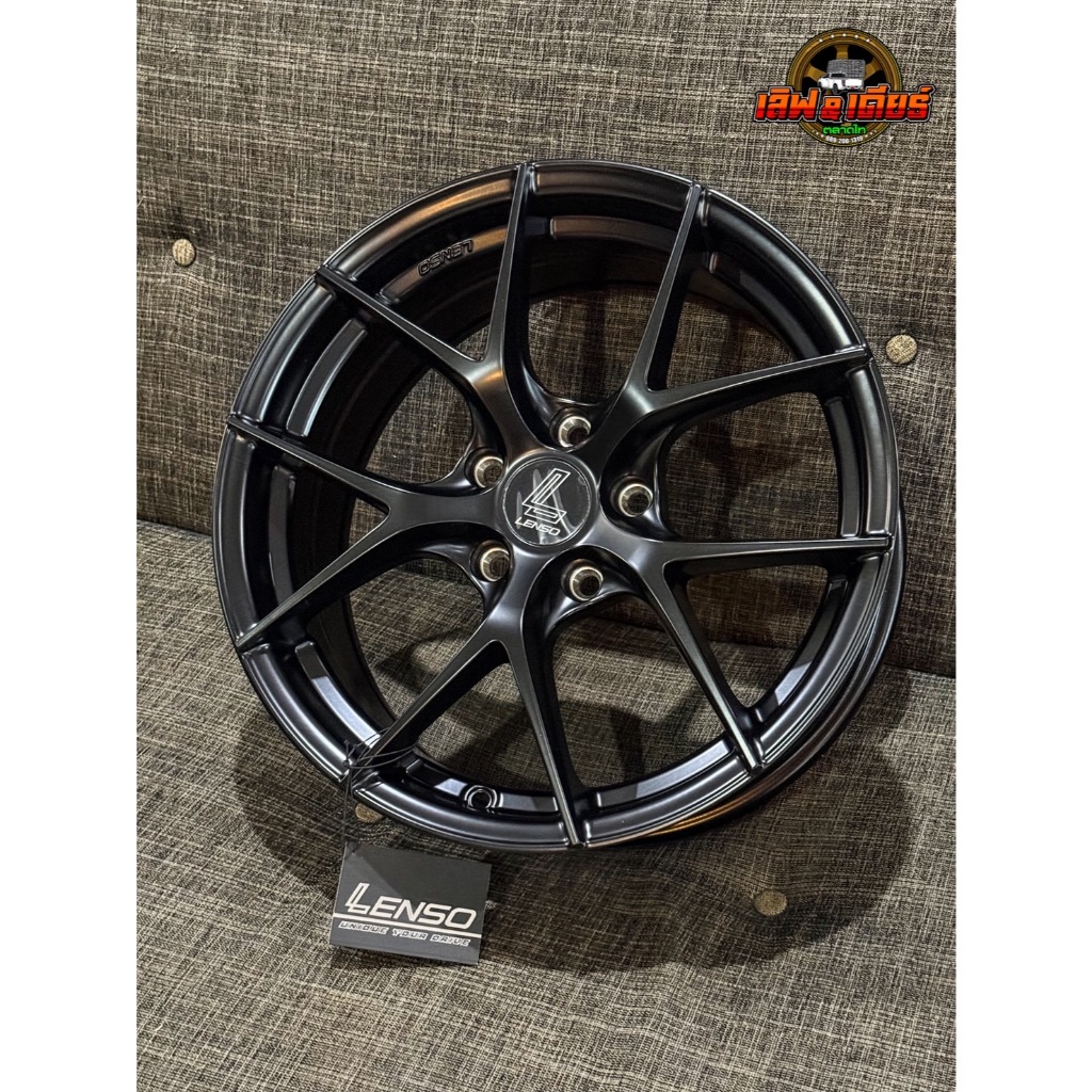 Lenso รุ่น Jager Dyna ขอบ 17 5รู กว้าง 7.5 นิ้ว ออฟ+35 สี Satin Black (ดำด้าน) ต่อวง