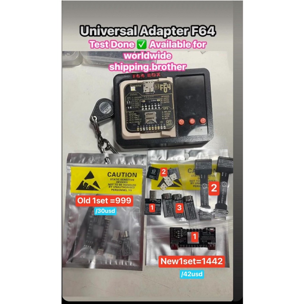 2.adapter f64 thailand isp ufs emmc from romandsolution Thailand universal v2.0