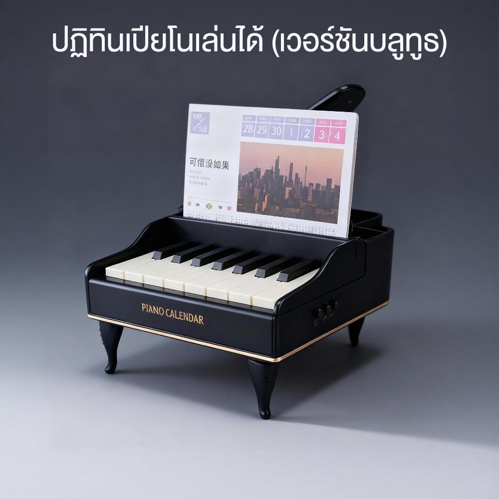 [🚚 พร้อมส่ง] ลําโพงบลูทูธ เล่นได้ ปฏิทินตั้งโต๊ะเปียโน พร้อมแผ่นเพลง 27 ตกแต่งเดสก์ท็อป Bluetooth Pi