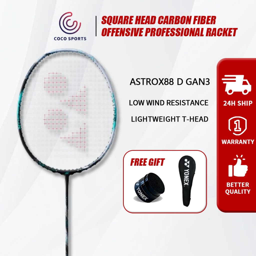 ASTROX 88D PRO GEN3 คาร์บอนไฟเบอร์ไม้แบดมินตัน Professional Sport Offensive Type Racquet น้ำหนัก 4UG
