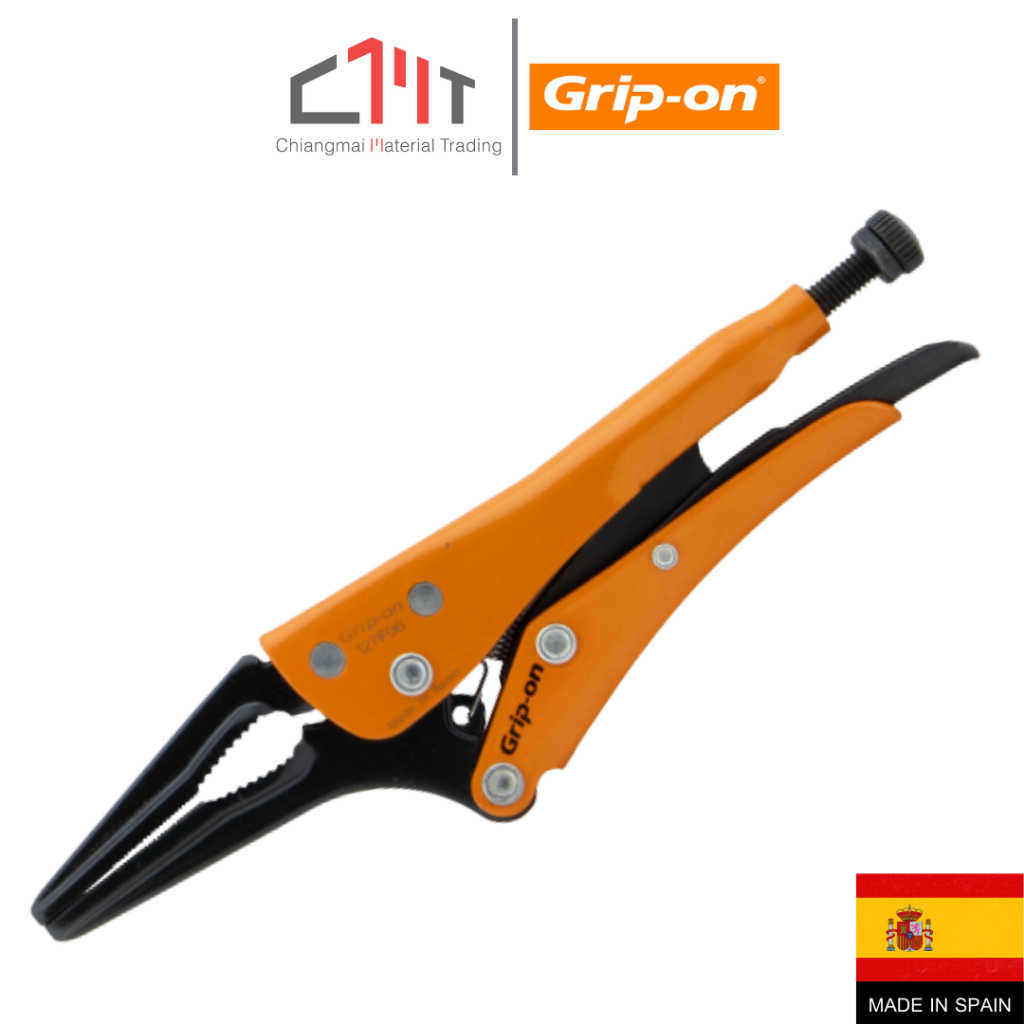 GRIP-ON คีมล็อคปากแหลม  6",10",12" No.127-F  (MADE IN SPAIN)