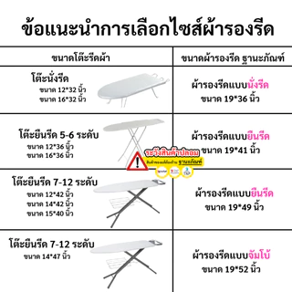 ผ้ารองรีด รุ่นเคลือบฟองน้ำ ผ้าCotton100% สีขาว รหัส:IR (ฐานะภัณฑ์)