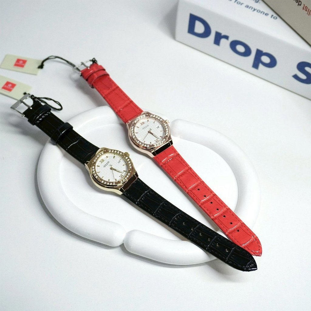 Julius นาฬิกาข้อมือผู้หญิง สายหนัง รุ่น JA-1395 (JA-1395A,JA-1395B,JA-1395C,JA-1395D)