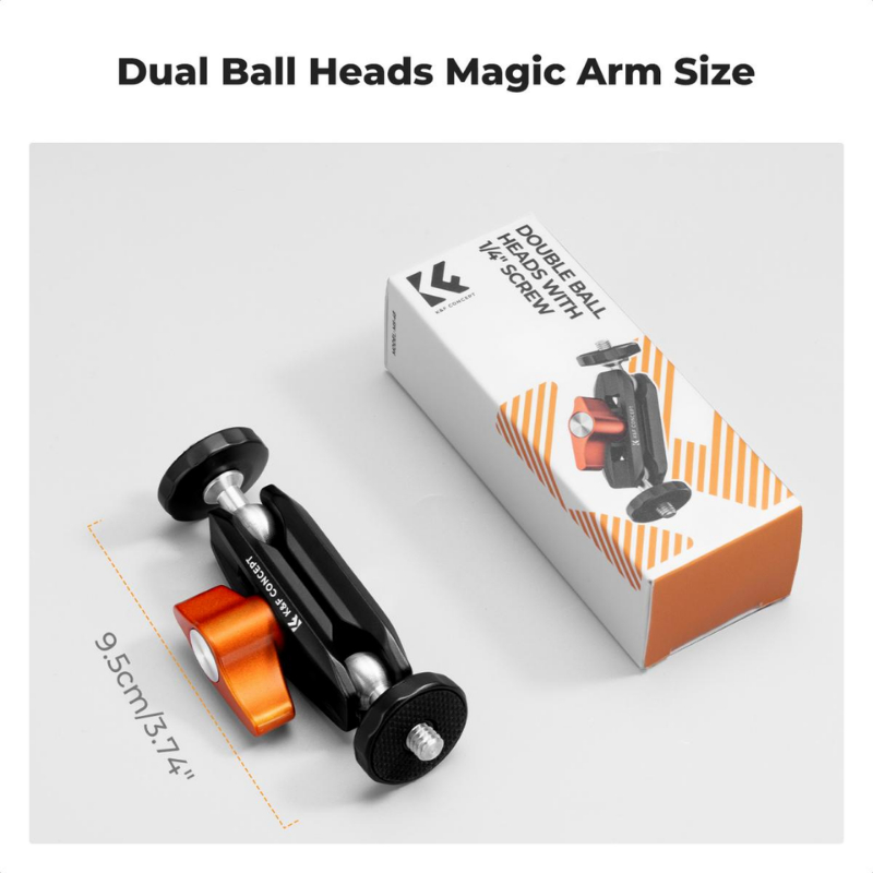 k&F Ball Heads Magic Arm ขายึดกล้องขนาดเล็กหัว1/4หมุนได้ 360° (KF31.137) - รูปที่ 5