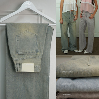 Arka.bkk Custom Washed Relaxed Straight Jeans กางเกงยีนส์ขาก…