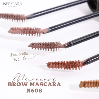 N608 นีคาร่า มาสคาร่าคิ้ว ไมโครคาร่า บราว์ Nee Cara Microcara Brow Mascara 6 กรัม