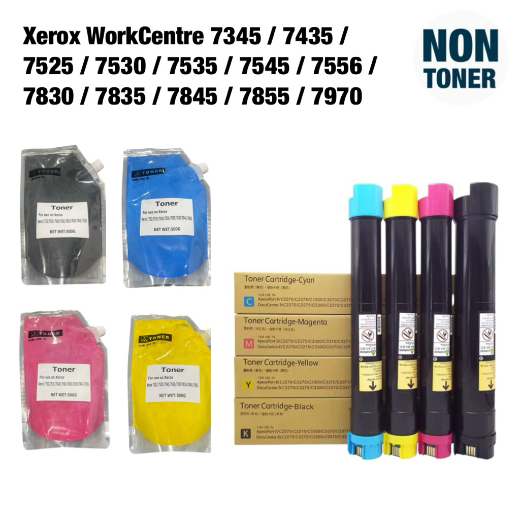 หมึกเทียบเท่า Xerox WorkCentre 7345 / 7435 / 7525 / 7530 / 7535 / 7545 / 7556 / 7830 / 7835 / 7845 / 7855 / 7970