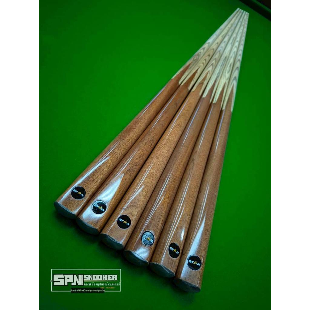 ไม้คิวสนุ๊กเกอร์ ท่อนเดียว4จำปา สีไม้จริง จำปาแท้ เกรดนำเข้า ขนาดทองเหลือง9.7-9.8 มิล ด้าม 29.6-30 ทรงเรียว ยาว 57 นิ้ว