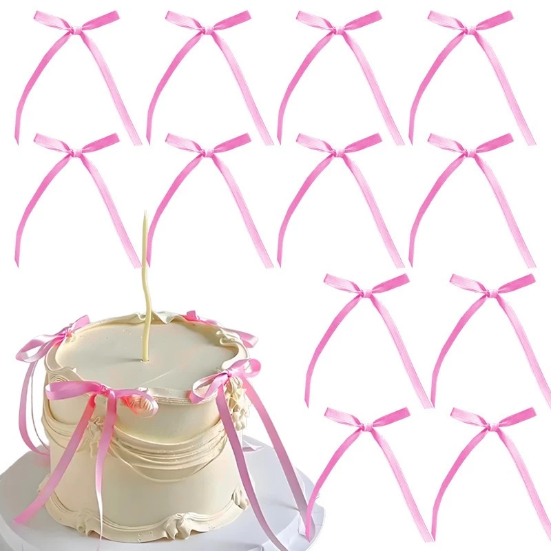 โบว์ตกแต่งหน้าเค้ก โบว์จิ๋ว ริบบิ้นโบว์ ตกแต่ง Cake decorating bows mini bows ribbon bows.