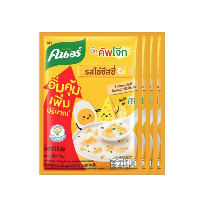คนอร์บิ๊กคัพโจ๊กแบบซอง รสไข่ชีสซี่ 45 กรัม แพ็ก 4 ซอง
