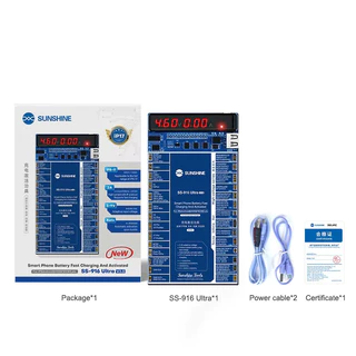SUNSHINE SS-916 Ultra V3.0 กระตุ้นแบต รองรับ iP8/X-17 PM เครื่องมือสำหรับทดสอบชาร์จ