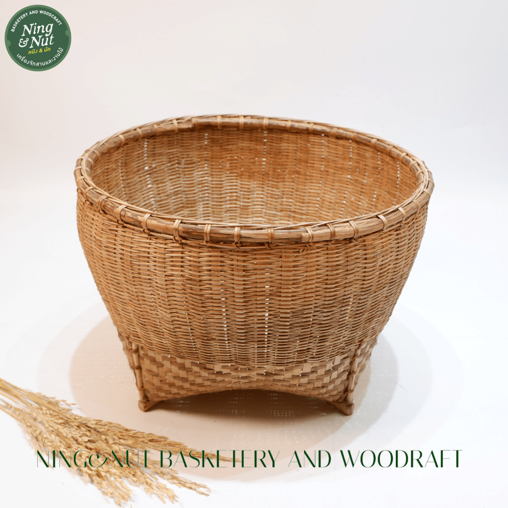 กระบุงมหาอุดม กระบุงไม้ไผ่สานละเอียดใบใหญ่แข็งแรงรับน้ำหนักได้ดีมาก