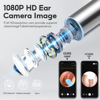 MeeGoo ไม้แคะหูมีกล้อง ที่แคะหูWIFI ไฟLED Smart Visual Ear Stick กันน้ำIP67 ชุดแคะหู
