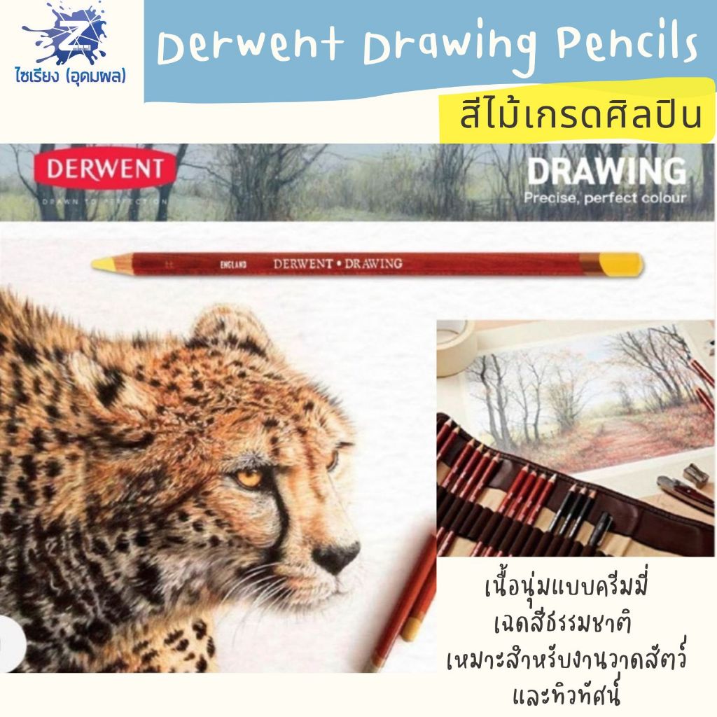 [Pre7วัน] Derwent Drawing Pencils (12 / 24 สี) สีไม้เกรดศิลปิน