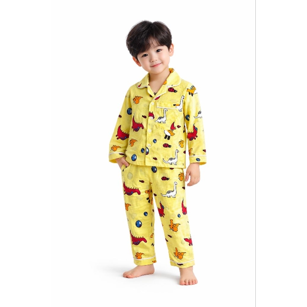 ชุดนอนเด็กผ้าคอตตอน เนื้อผ้านิ่ม ใส่สบาย ไม่ร้อน สินค้ามีสต๊อกพร้อมส่ง