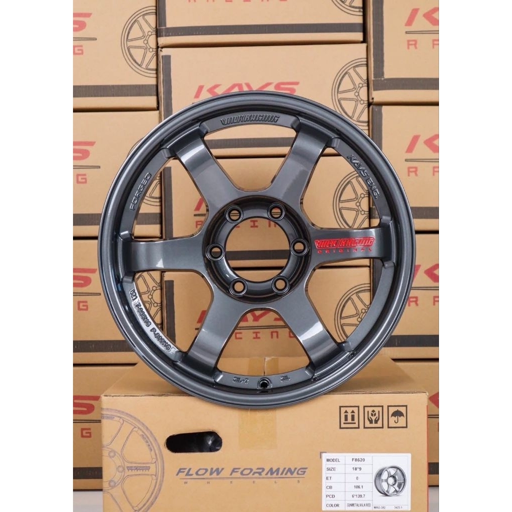 ล้อTE37 SUV เรเซอร์เเดง ขอบ18x9 ET0. 6รู/139.7(งานKAYS)🏁