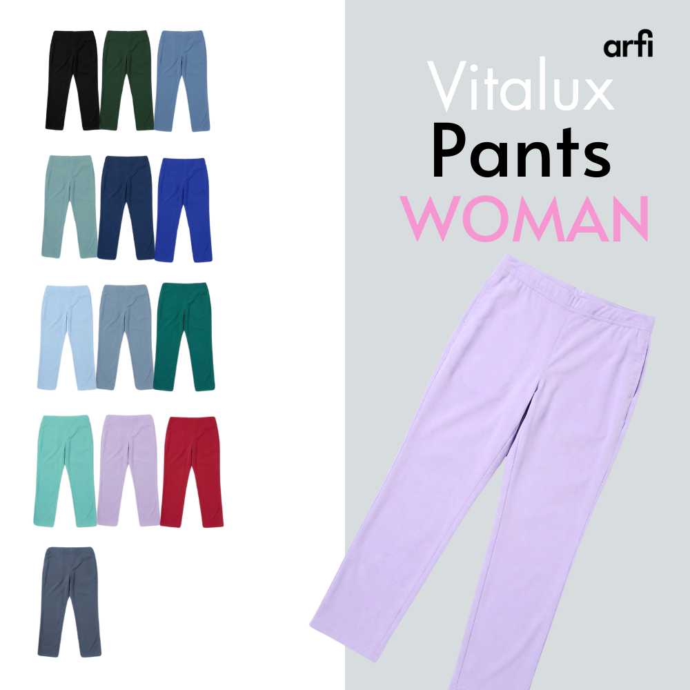 Arfi Scrub Vitalux Female Pants กางเกงสครับรุ่นขาตรงผู้หญิง ผ้าสะท้อนน้ำ ป้องกันแบคทีเรีย ยับยาก ผ้า