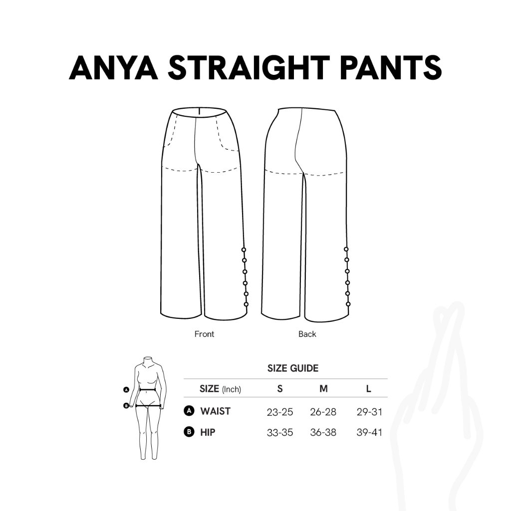 APRILPOOLDAY ANYA STRAIGHT PANTS - รูปที่ 6