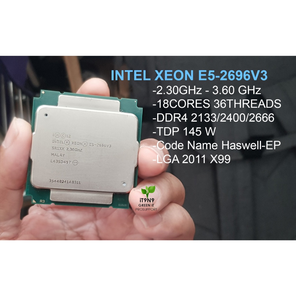 CPU Xeon E5-2696V3 2.30GHz-3.60GHz 18Cores 36Threads ใส่บอร์ด X99 LGA 2011-3 V3 V4