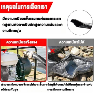สายส่งน้ำ PE (สีดำ-ใส) ขนาด1-3 นิ้ว ยาว100 เมตร ทนแดดทนฝน น้ำหนักเบา เคลื่อนย้ายสะดวก ท่อส่งน้ำ ไม่ซึม ไม่มีรอยต่อ