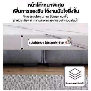 ALOVEโต๊ะวางโซฟา/โต๊ะกาแฟสไตล์นอร์ดิกขนาด 80/100/120 ซม.ขาเหล็ก แข็งแรงทนทาน เหมาะสำหรับตกแต่งห้องนั่งเล่นหรือบริเวณโซฟา