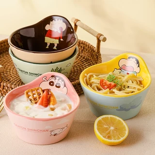 【ของแท้】Shinchan ชินจัง ชามสลัดเซรามิก 340ml 4 สี ลายน่ารัก กวนๆ ล้างง่าย ใช้ทุกวัน ส่งฟรี