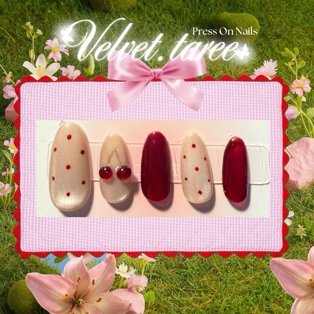 ลงลายใหม่ 🧵 เล็บปลอมสำเร็จรูป 10 นิ้ว 💅 แถมฟรีอุปกรณ์ติดเล็บ กาว ตะไบ ไม้ดัน แอลกอฮอล์ ครบชุด 👀🍅