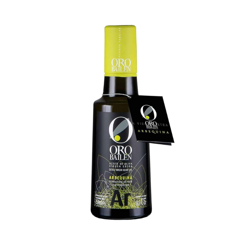 โอโร ไบเลน อาร์เบกีนา น้ำมันมะกอกธรรมชาติเกรดพิเศษ 250 มล. - Arbequina Extra Virgin Olive Oil 250ml Oro Bailen brand
