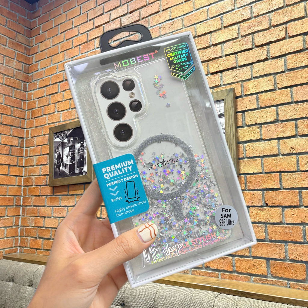 🎉Mobest เคสสำหรับรุ่น Samsung S26Ultra เคสแม่เหล็กแต่งกลิตเตอร์ Samsung S26Ultra