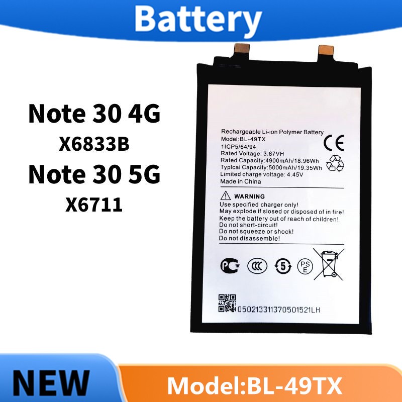 แบตเตอรี่ Battery For INFINIX Note 30 5G แบต Note 30 4G ( BL-49TX )