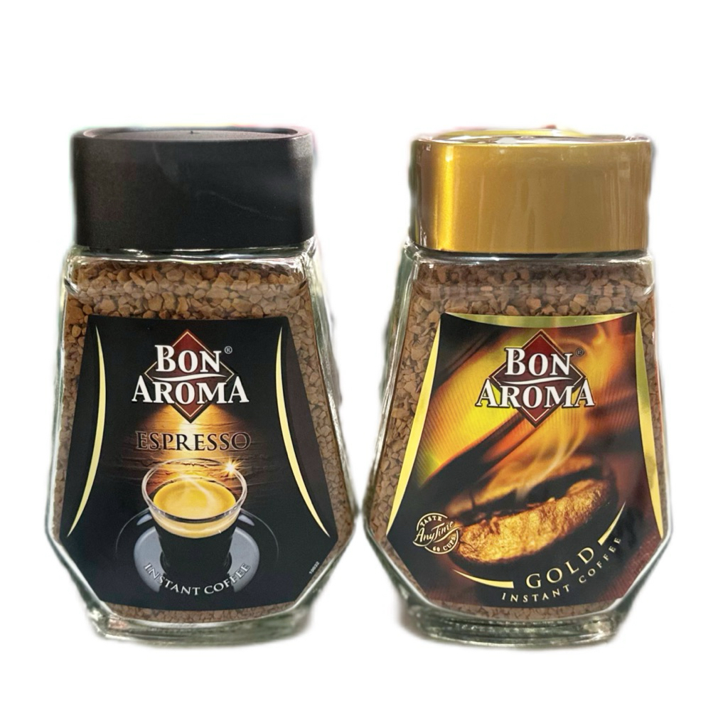 กาแฟดำ Bon Aroma ปริมาณ 100กรัม [ 1กระปุก ]