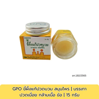 GPO ขี้ผึ้งแก้ปวดบวม องค์การเภสัชกรรม 15 กรัม บรรเทาอาการปวดบวมและกล้ามเนื้ออักเสบ