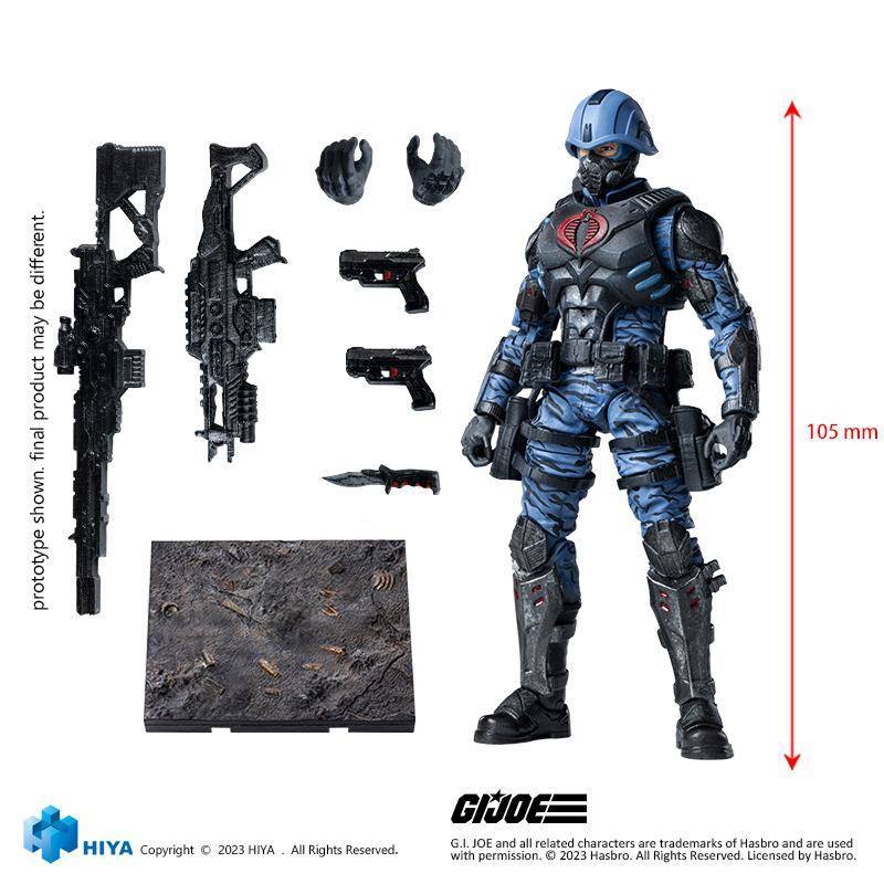 Hiya G.I.Joe Cobra Trooper ขนาด 1/18 4 นิ้ว รุ่นมินิซีรีส์ ฟิกเกอร์ สินค้าลิขสิทธิ์แท้