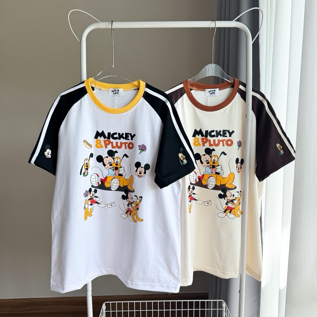 เสื้อ Oversize งานป้าย Qottonland มิคกี้พลูโต 🐹