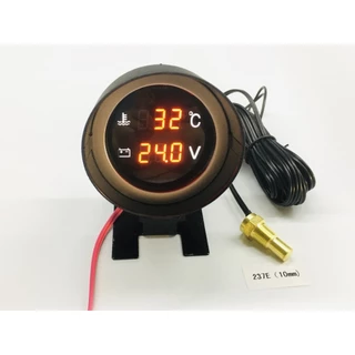 เครื่องวัดอุณหภูมิน้ำแบบดิจิตอลแบบดิจิตอล 3 เมตรปลั๊กสายไฟ 12V24V Universal Fit Agricultural Machine รถบรรทุกเครื่องวัดอ