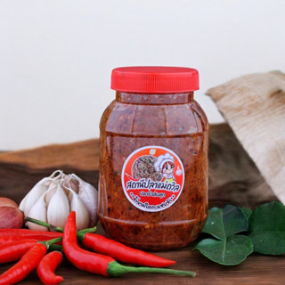 (เผ็ดมาก) แจ่วบองแม่ถวิล 1กระปุก ขนาด380-400กรัม