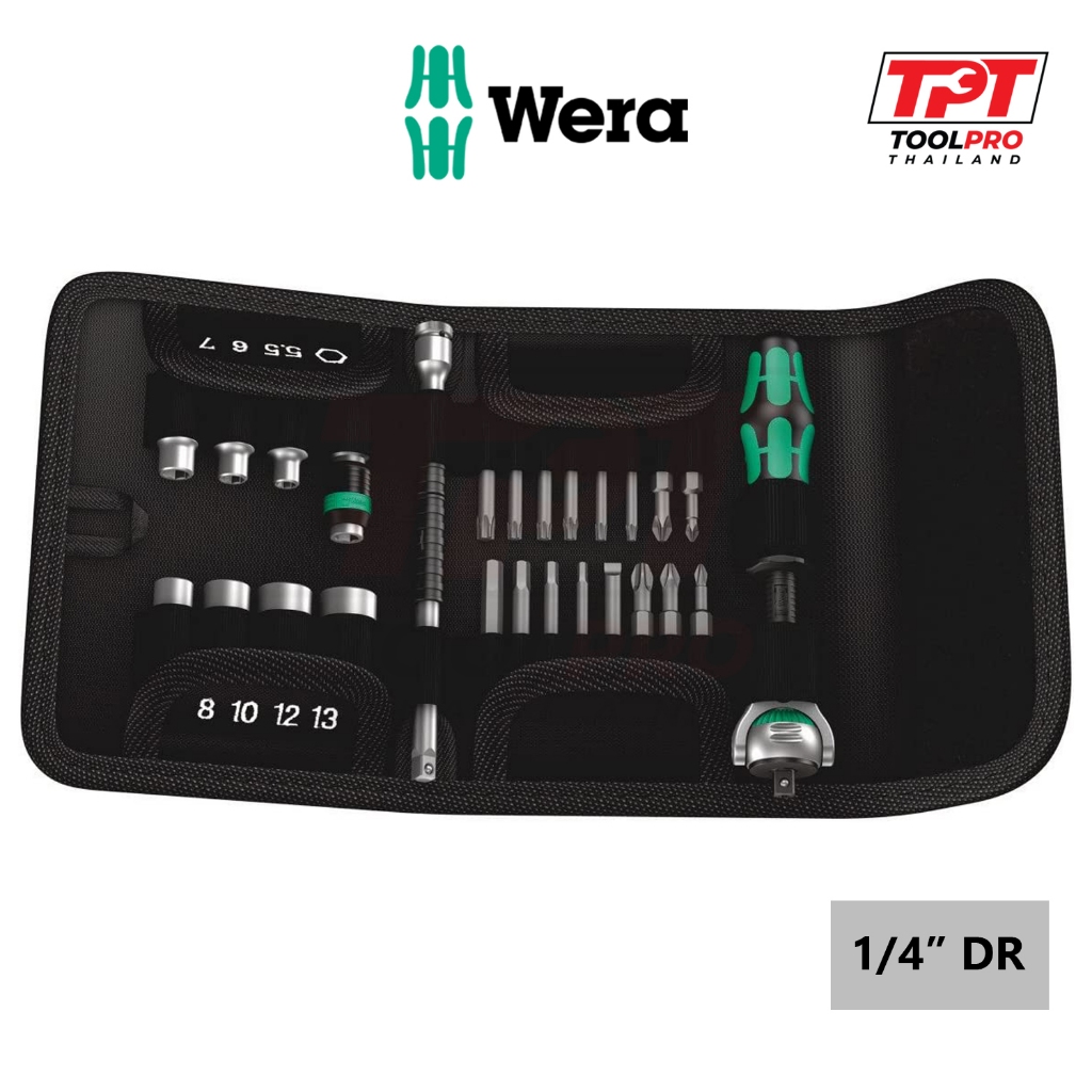 Wera ชุดเครื่องมือ 1/4" KK Zyklop Speed (05051045001)