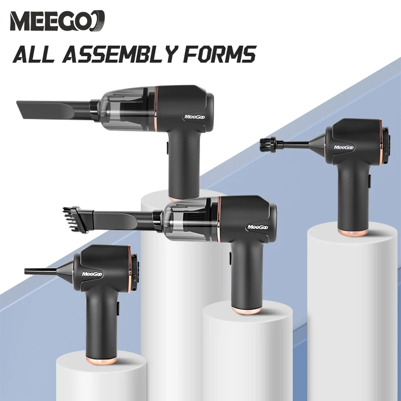 MeeGoo เครื่องดูดฝุ่นในรถไร้สาย ที่ดูดฦุ่นเล็ก 9000pa เครื่องเป่าลมไร้สาย For ทำความสะอาดรถยนต์ บ้าน thumbnail 8