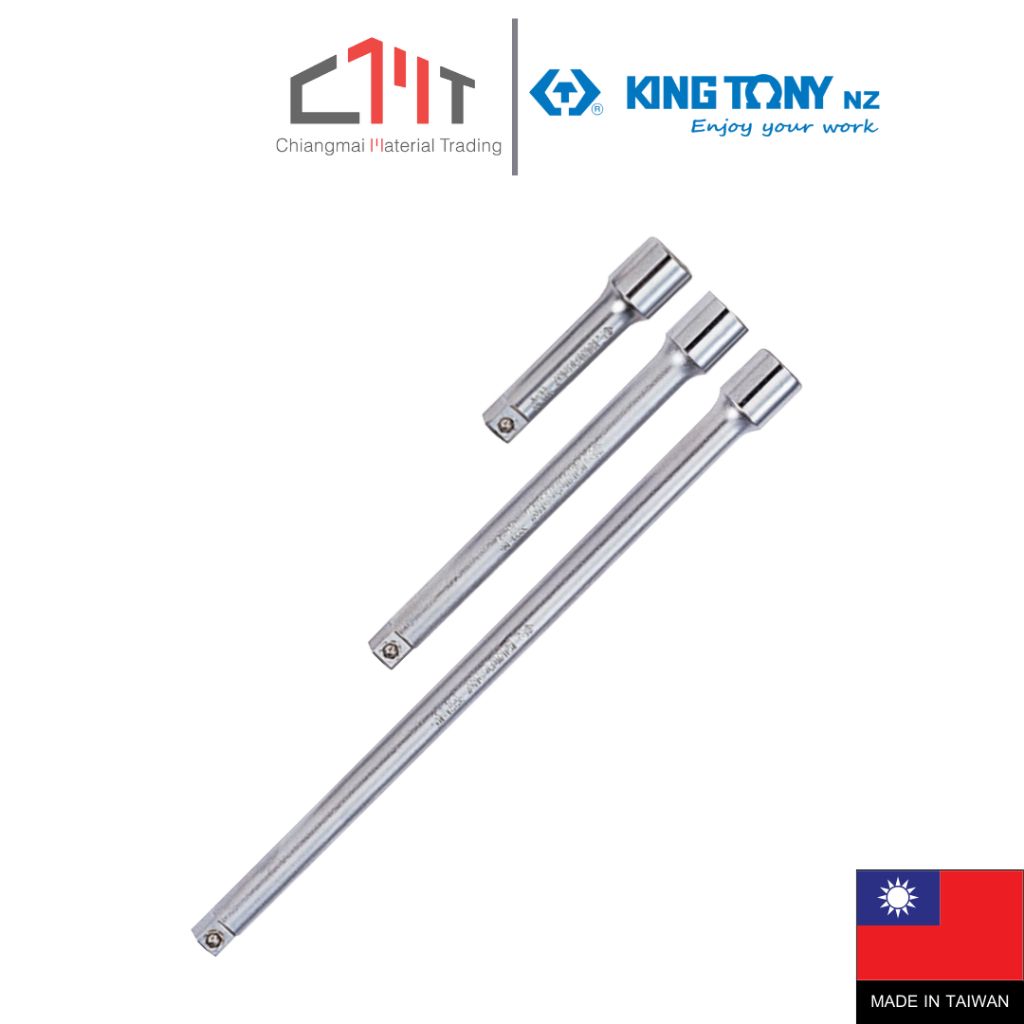 KING TONY ข้อต่อบ๊อก 3/8" (3 หุน) ความยาว 3" / 6" / 10" No.3221 (3/8" DR. Extension Bar)
