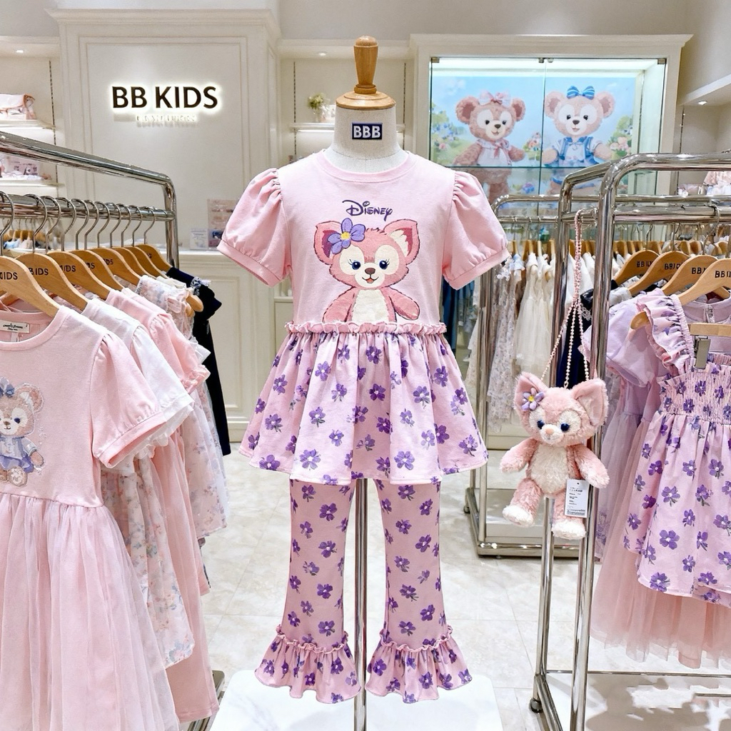 ชุดเซ็ตเด็กผู้หญิง ชายระบายสีพาสเทล